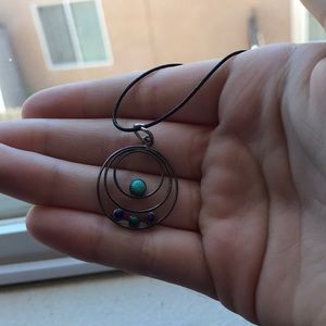 Cutest blue necklace!